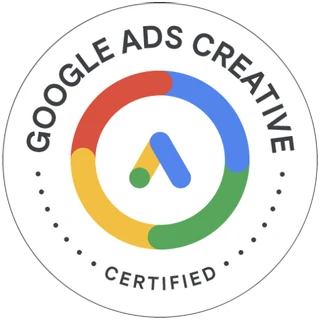 Google Ads Creative Certification badge, issued to Mantas Kručelė by Google Skillshop in June 2026
