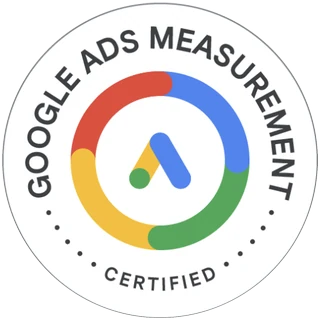 Google Ads Measurement Certification badge, issued to Mantas Kručelė by Google Skillshop in May 2026