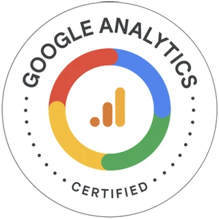 Google Analytics Certification badge, issued to Mantas Kručelė by Google Skillshop in May 2026